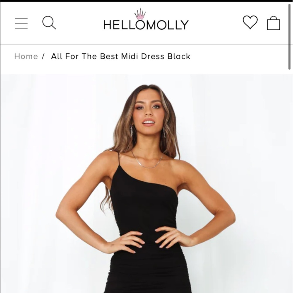 👑HELLO MOLLY black midi dress🌸